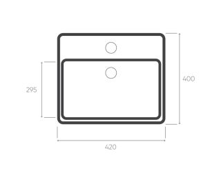Раковина чаша Bronze de Luxe Black Deer 1060BD, белый